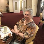 Linwood Estates Gracious Retirement Living Hawthorn Senior Independent Living in Lawrenceville, Georgia resident at breakfast