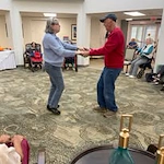 Jordan Oaks Gracious Retirement Living Hawthorn Senior Independent Living in Cary, North Carolina residents dancing