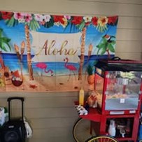 Avamere at Wenatchee Senior Living in Washington Aloha party setup