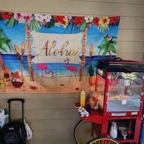 Avamere at Wenatchee Senior Living in Washington Aloha party setup