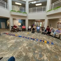 Chesterfield Heights Gracious Retirement Living Hawthorn Senior Independent Living in Midlothian, Virginia residents playing a competitive game