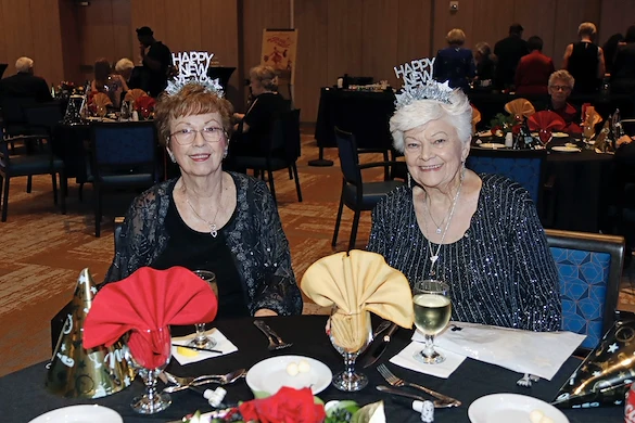 John Knox Village Of Florida, Inc. CCRC senior living in Pompano Beach, FL residents at a New Years party