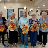 Riverwalk Estates Gracious Retirement Living Hawthorn Senior Independent Living in Kennewick, Washington residents showing fall craft