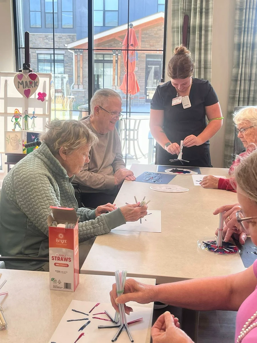 CopperWood at Prairie Trail senior living community offering assisted living and memory care in Ankeny, IA, resident activity - craft