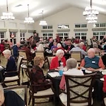 Capitol Ridge Gracious Retirement Living Hawthorn Senior Independent Living in Bristow, Virginia residents in dining room