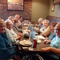 Heatherwood Gracious Retirement Living Hawthorn Senior Independent Living in Tewksbury, Massachusetts residents at a restaurant