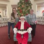 Julian Estates Gracious Retirement Living Hawthorn Senior Independent Living in Puyallup, Washington residents with Santa Claus