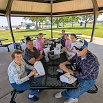Park Vista Retirement Living North Hill East Moline, IL, residents enjoy time outdoors