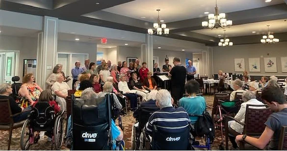 The Barclay at Midlothian residents welcoming the Chester United Methodist Church