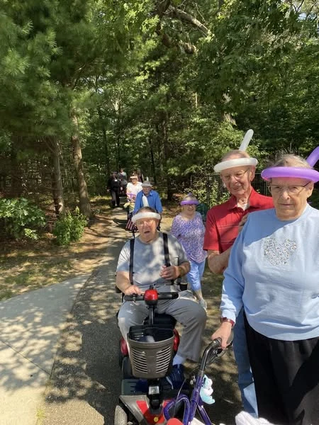 Residents of Village at the Oaks participating in the Walk for Alzheimer's