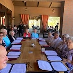 Estrella Estates Gracious Retirement Living Hawthorn Senior Independent Living in Goodyear, Arizona residents eating at a restaurant