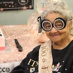 Grace Point Place Assisted Senior Living Memory Care in Oak Lawn, IL resident celebrating 100th birthday