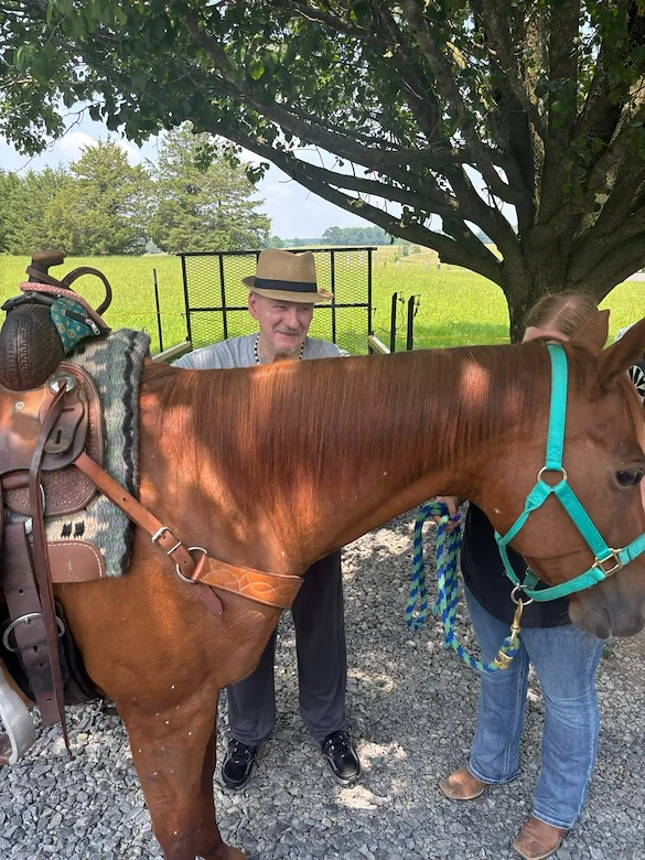 Charter Senior Living of Cleveland off-site trip to visit therapy horses