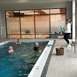 The Barclay at Charlottesville fitness in the pool