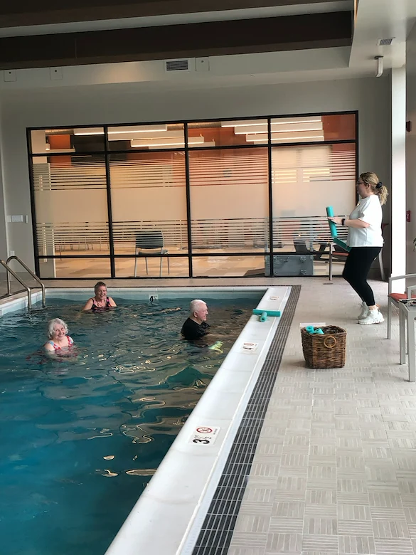 The Barclay at Charlottesville fitness in the pool