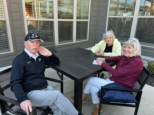 Astral at Auburn residents enjoying the weather outside