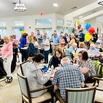 Hessler Heights Gracious Retirement Living Hawthorn Senior Independent Living in Leesburg, Virginia party in the dining room