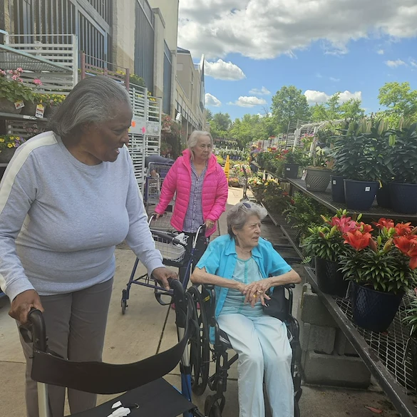 Charter Senior Living of Bowie residents enjoy a trip