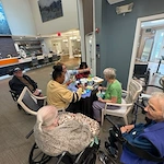 Charter Senior Living of Charlotte residents gather for an activity