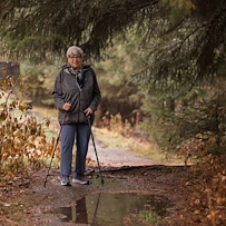 woman hiking