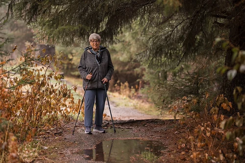 woman hiking
