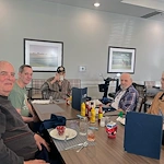 Calumet Trace - a Charter Senior Living Community residents enjoy dining together and socializing