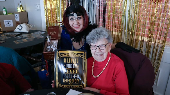 American House Dearborn Heights, senior living community offering independent living and respite care in Dearborn Heights, MI, residents at a party