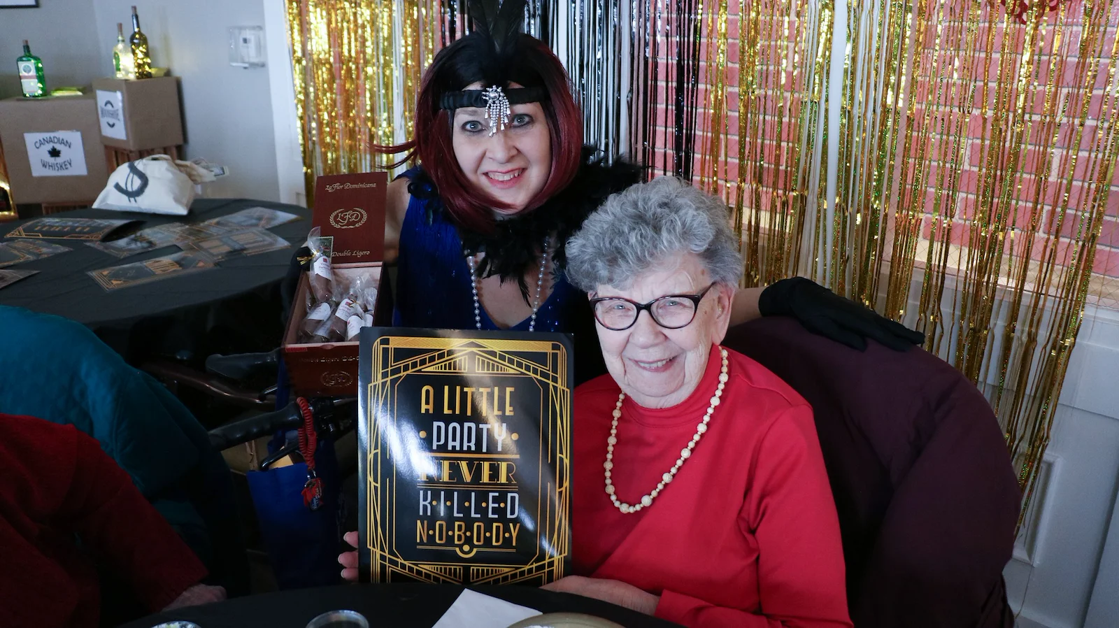 American House Dearborn Heights, senior living community offering independent living and respite care in Dearborn Heights, MI, residents at a party