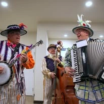 Hudson Estates Gracious Retirement Living Hawthorn Senior Independent Living in Lansdale, Pennsylvania residents dressed up in costume and playing instruments