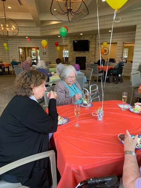 Beachwood Commons by New Perspective in Beachwood, OH, residents at a birthday celebration