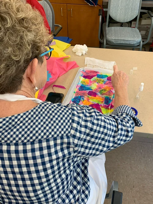 Covenant Living at The Holmstad in Batavia, IL, resident activity - craft