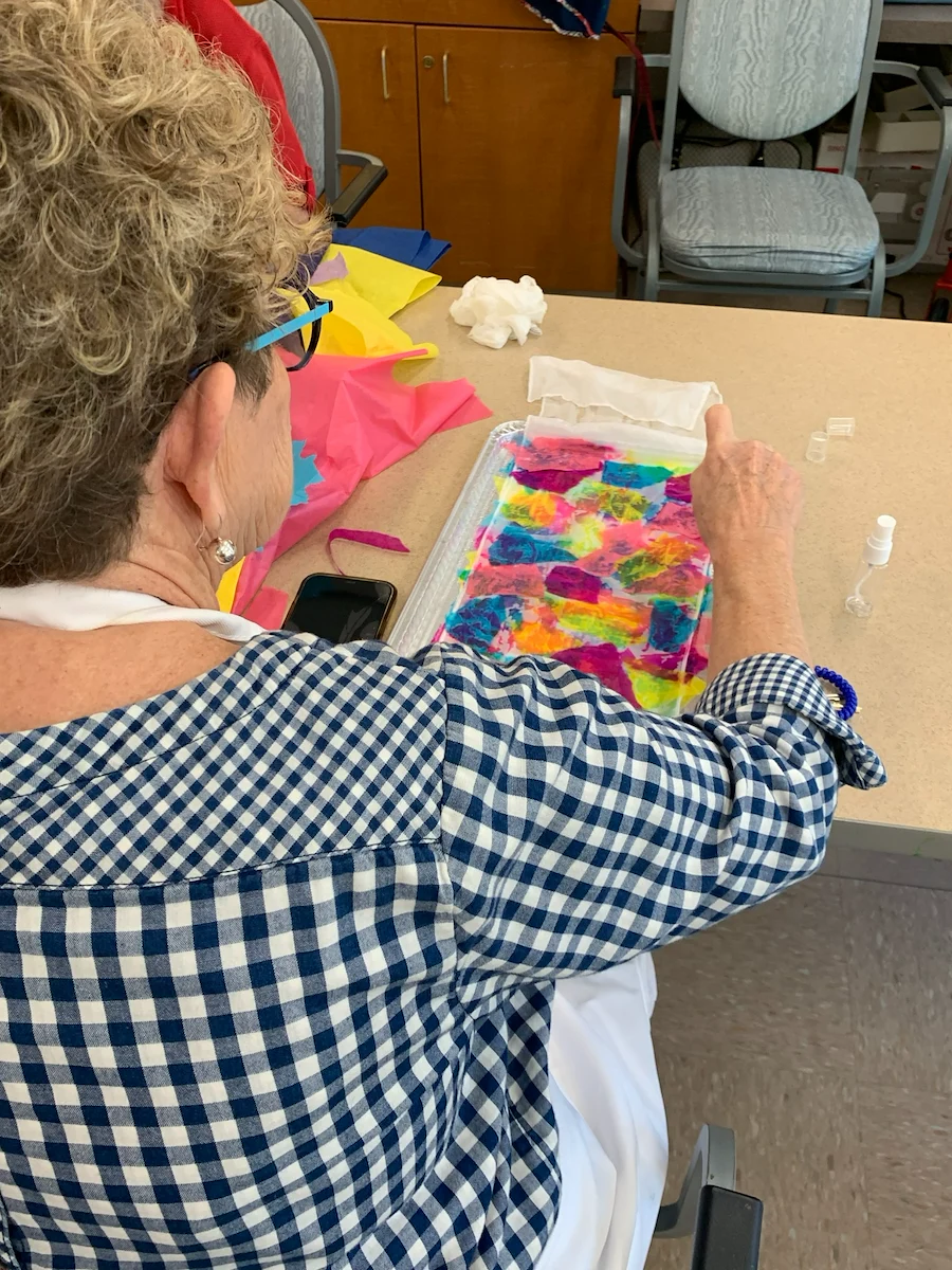 Covenant Living at The Holmstad in Batavia, IL, resident activity - craft