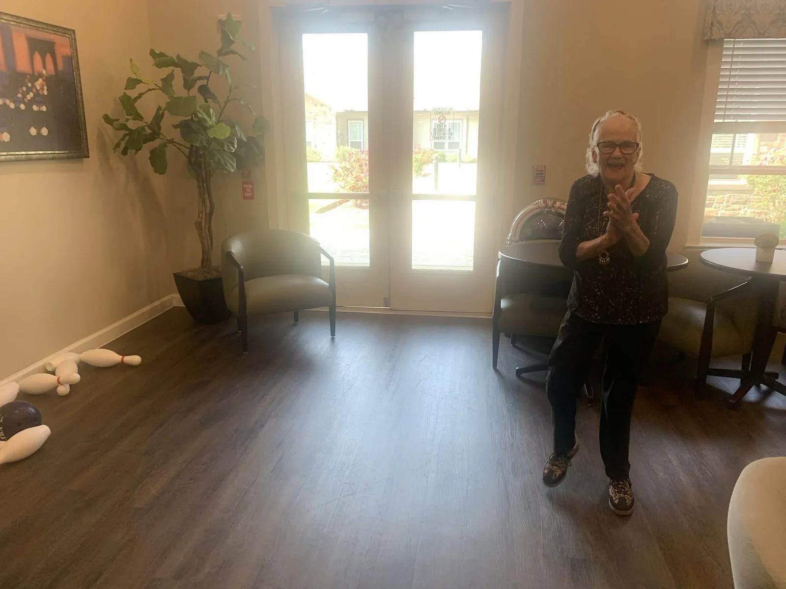 Residents of The Lodge at Pine Creek enjoying a day of bowling