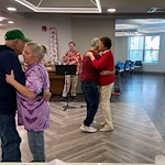 Astral at Auburn, senior living community offering independent living, assisted living, and memory care in Auburn, IN, residents enjoying dancing
