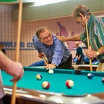 John Knox Village Senior Living CCRC near Kansas City, MO residents playing pool