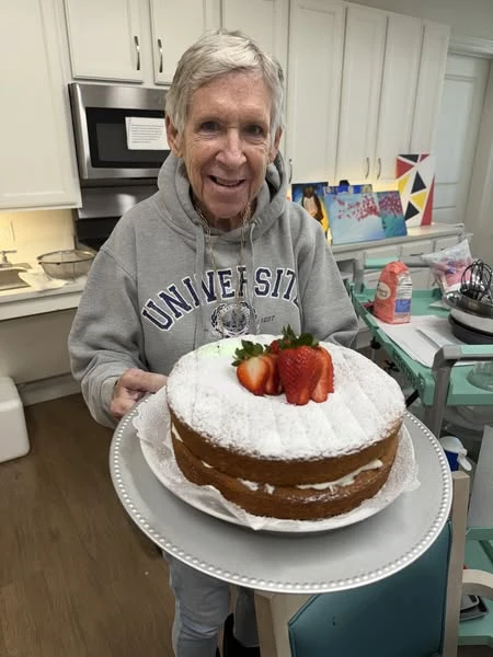 The Blake at Biloxi resident baked a traditional Victoria sponge cake