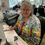 Whispering Pines Gracious Retirement Living Hawthorn Senior Independent Living in Raleigh, North Carolina resident painting