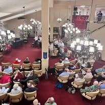 Fairview Estates Gracious Retirement Living Hawthorn Senior Independent Living in Hopkinton, Massachusetts residents gathered