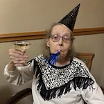 St Mary’s Manor Assisted Living in South Milwaukee, Wisconsin resident celebrating the New Year