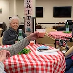 Carolina Estates Gracious Retirement Living Hawthorn Senior Independent Living in Greensboro, North Carolina residents socializing