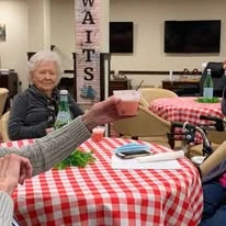 Carolina Estates Gracious Retirement Living Hawthorn Senior Independent Living in Greensboro, North Carolina residents socializing