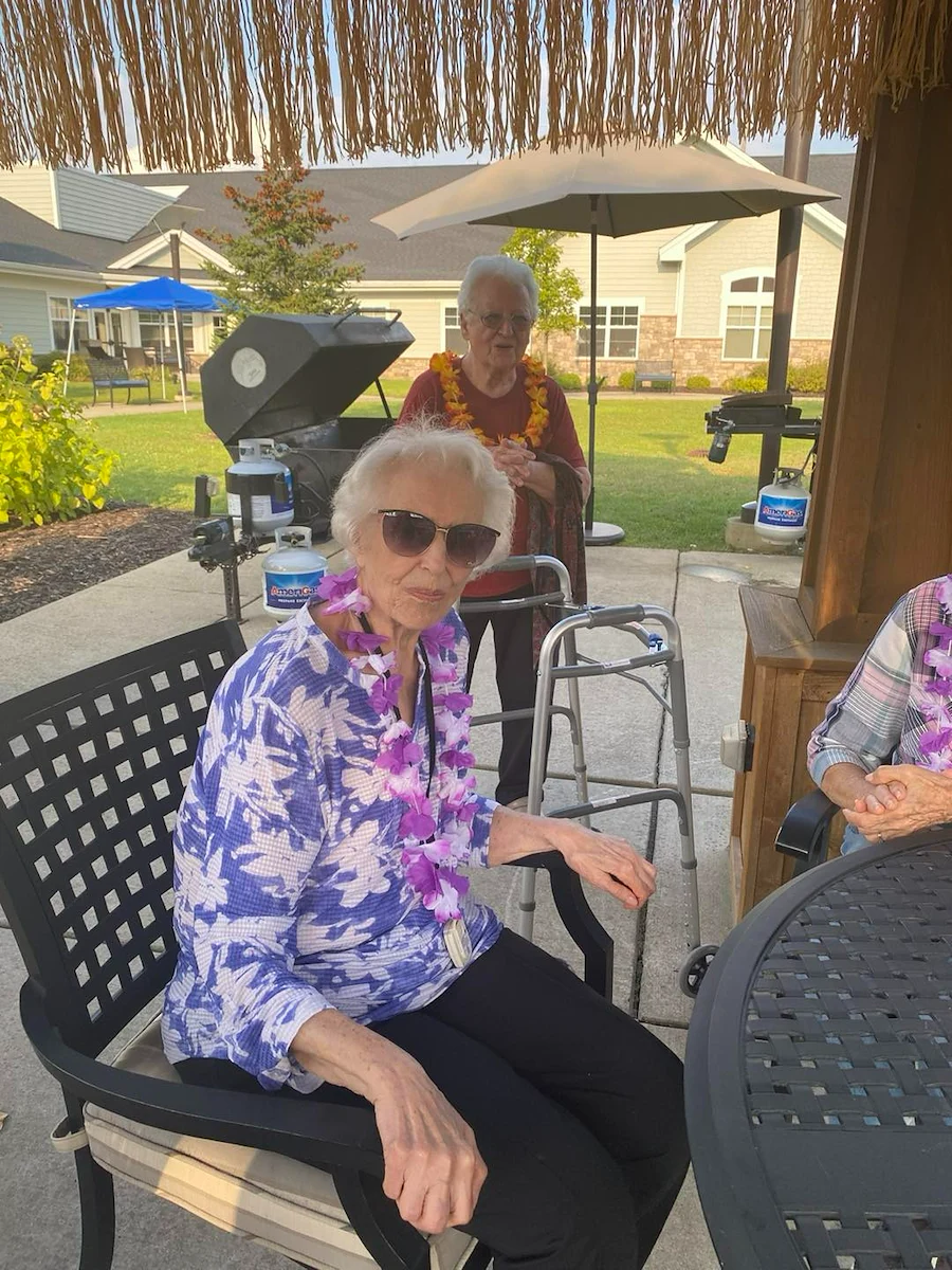 Pomeroy Living Northville residents enjoying the outdoors