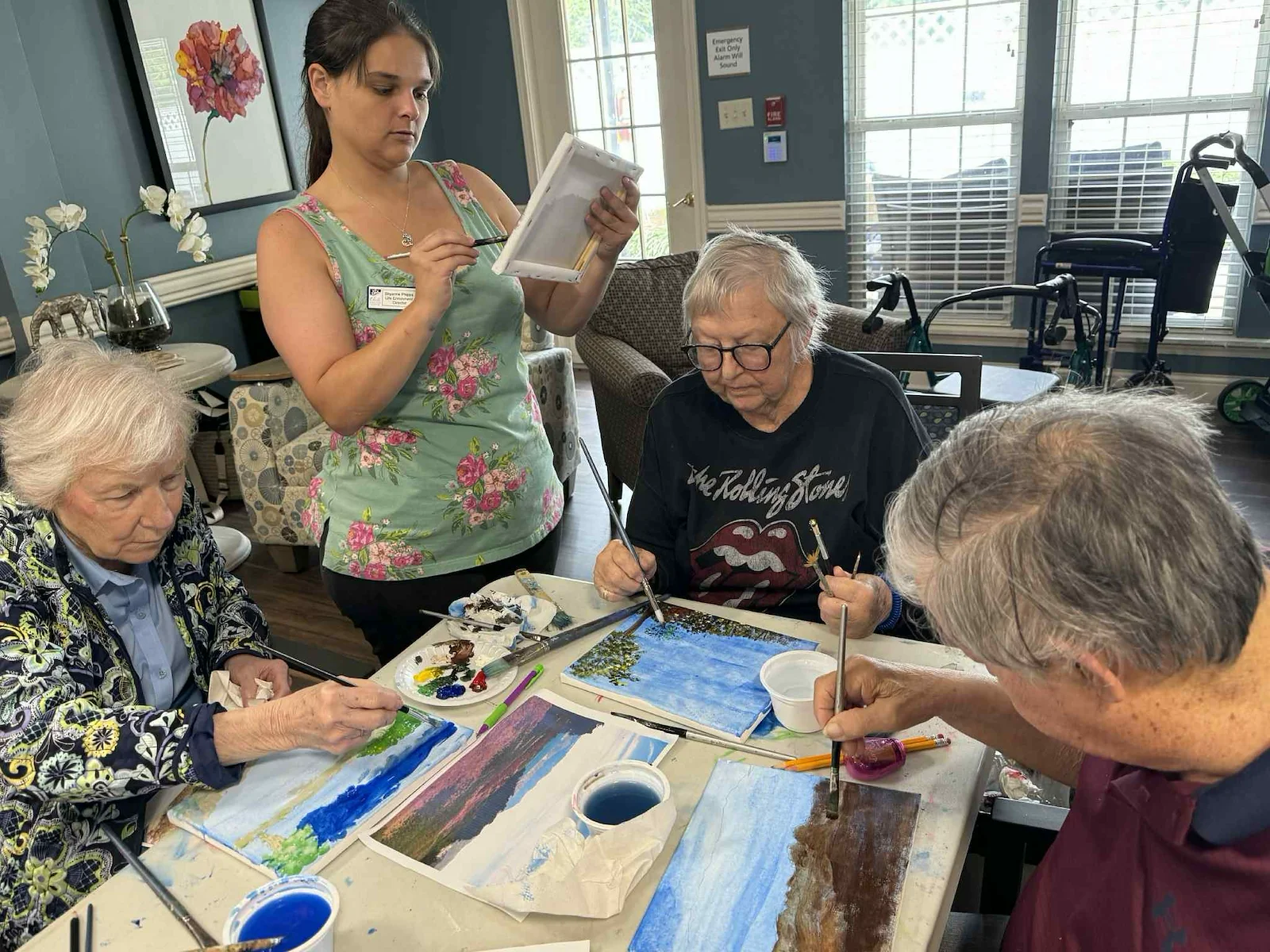 Charter Senior Living of Cookeville resident activities - painting