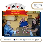 Lenox on the Lake senior living community offering assisted living and memory care in Lauderhill, FL, residents playing cards