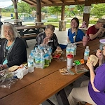 Charter Senior Living of Cleveland residents enjoy an off-site picnic