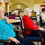 Charter Memory Care of Moline residents enjoy entertainment