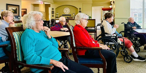 Charter Memory Care of Moline residents enjoy entertainment