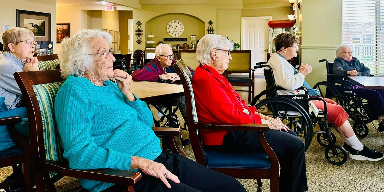 Charter Memory Care of Moline residents enjoy entertainment