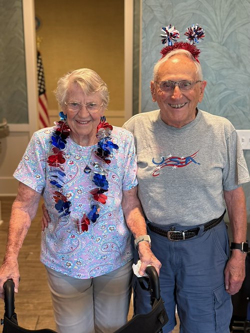 The Barclay at Little River happy residents celebrating