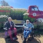 The Village at Keizer Ridge Assisted Living and Memory Care fun resident outing to a tulip farm